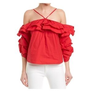 NWT JOIE Econa Halter Top in Cherry Red